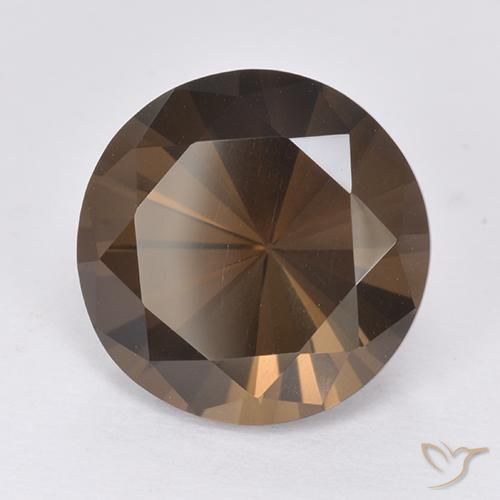 Quarzo fumé Marrone scuro naturale da 7.30 ct, Rotondo, VVS-VS