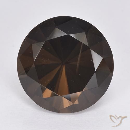 10.91ct Naturale Marrone scuro Quarzo fumé, Rotondo, VS