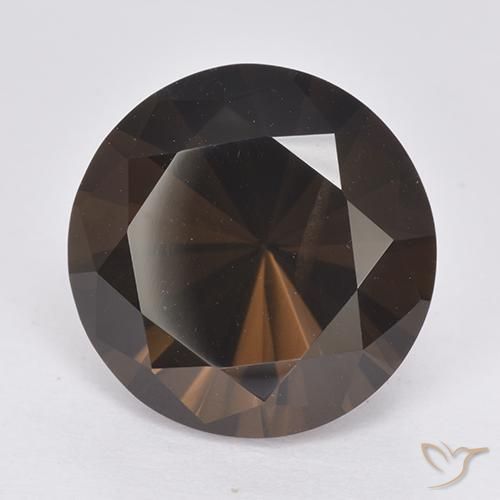 Quarzo fumé Marrone scuro naturale da 10.91 ct, Rotondo, VS