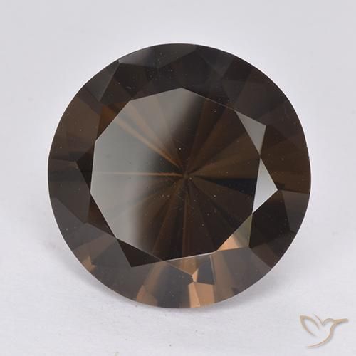 10.15ct Naturale Marrone scuro Quarzo fumé, Rotondo, VVS-VS