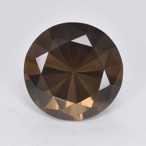 Quarzo fumé naturale marrone da 5,90 ct, taglio rotondo, VVS