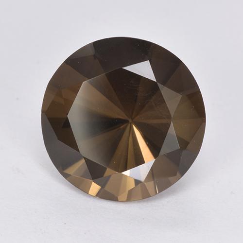Quarzo fumé naturale marrone da 5,90 ct, taglio rotondo, VVS