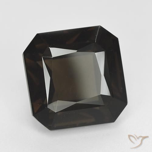 Quarzo fumé Marrone scuro naturale da 11.77 ct, Ottagonale / Taglio smeraldo, VVS-VS