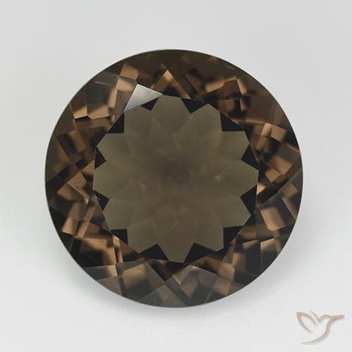 11.40ct Naturale Marrone medio Quarzo fumé, Rotondo, VVS