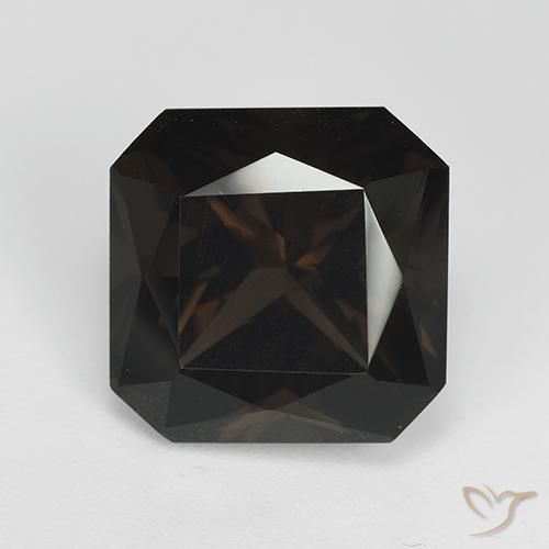 Quarzo fumé Marrone cioccolato fondente Deep naturale da 8.77 ct, Ottagonale / Taglio smeraldo, VVS