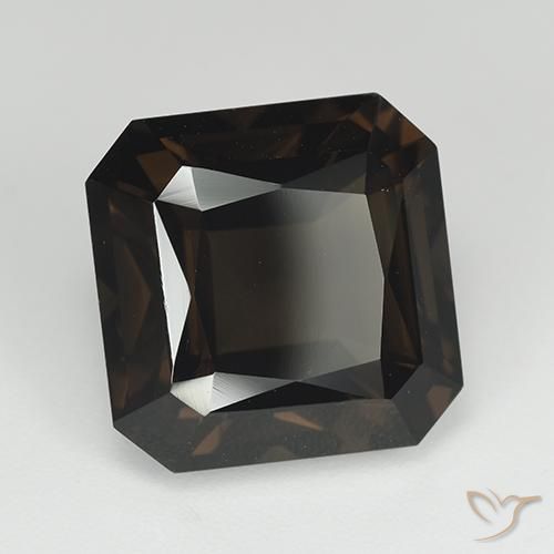 Quarzo fumé Marrone scuro naturale da 9.82 ct, Ottagonale / Taglio smeraldo, VVS