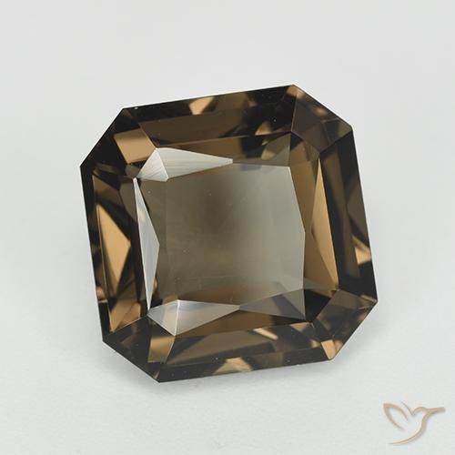 Quarzo fumé Marrone medio-scuro naturale da 7.65 ct, Ottagonale / Taglio smeraldo, VVS