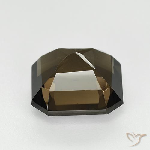 Quarzo fumé Marrone medio-scuro naturale da 7.65 ct, Ottagonale / Taglio smeraldo, VVS