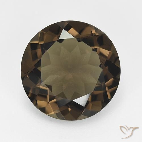 Quarzo fumé naturale marrone da 7,96 ct, taglio rotondo, VVS-VS