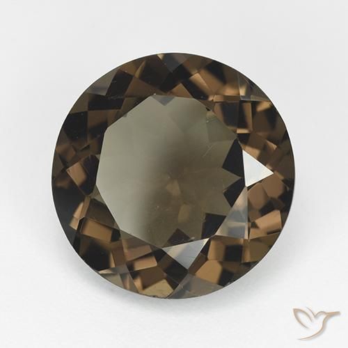 Quarzo fumé naturale marrone da 7,96 ct, taglio rotondo, VVS-VS
