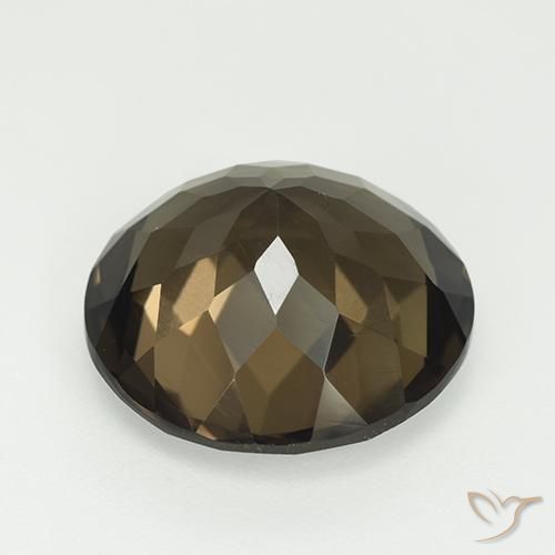 Quarzo fumé naturale marrone da 7,96 ct, taglio rotondo, VVS-VS