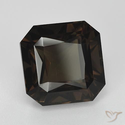 Quarzo fumé Marrone scuro naturale da 9.07 ct, Ottagonale / Taglio smeraldo, VVS