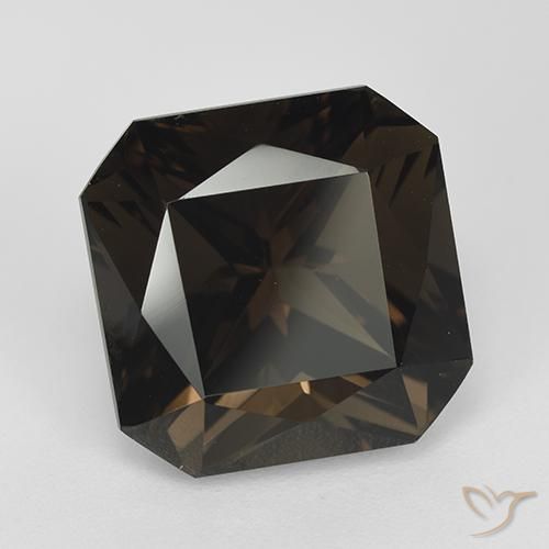 Quarzo fumé Marrone cioccolato naturale da 11.02 ct, Ottagonale / Taglio smeraldo, VVS