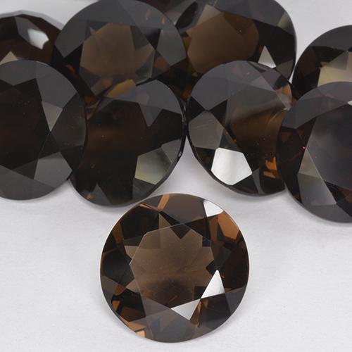 Quarzo fumé Marrone rossastro naturale da 9.23 ct, Rotondo, VVS-VS