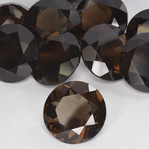 Quarzo fumé Marrone rossastro naturale da 9.23 ct, Rotondo, VVS-VS