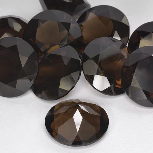 Quarzo fumé Marrone rossastro naturale da 9.23 ct, Rotondo, VVS-VS