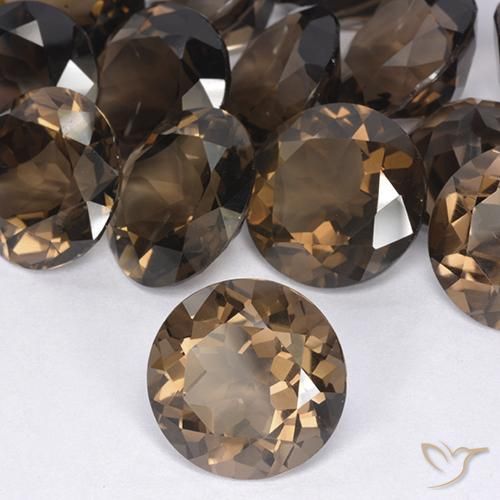 Quarzo fumé Marrone caldo naturale da 10.19 ct, Rotondo, VVS-VS