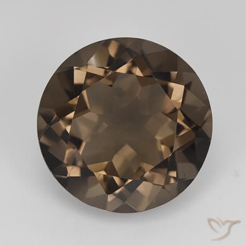13.03ct Naturale Marrone medio-scuro Quarzo fumé, Rotondo, VVS-VS