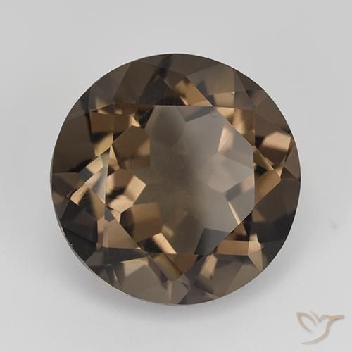 Quarzo fumé Marrone medio-scuro naturale da 13.03 ct, Rotondo, VVS-VS