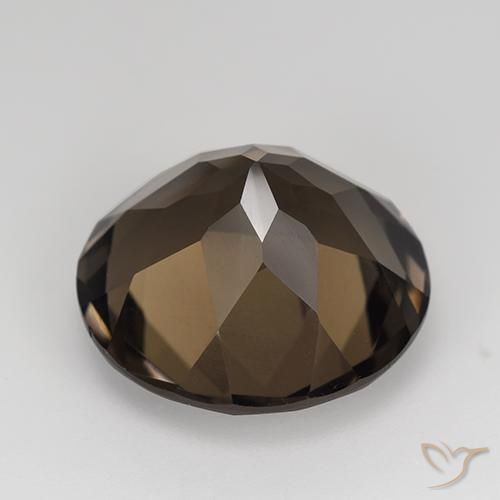 Quarzo fumé Marrone medio-scuro naturale da 13.03 ct, Rotondo, VVS-VS
