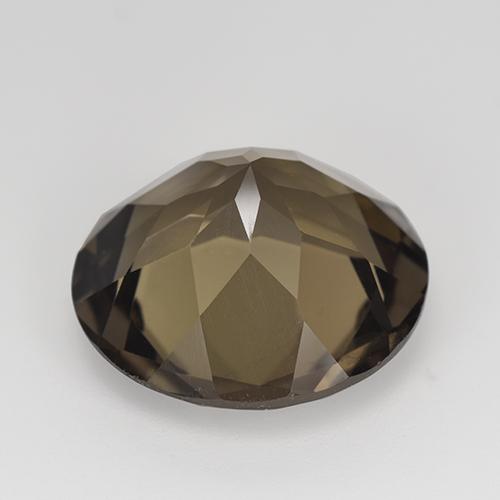 Quarzo fumé Marrone medio-scuro naturale da 14.79 ct, Taglio rotondo, VVS-VS