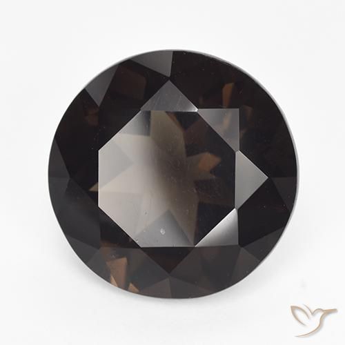 Quarzo fumé Marrone medio naturale da 13.52 ct, Rotondo, VVS-VS