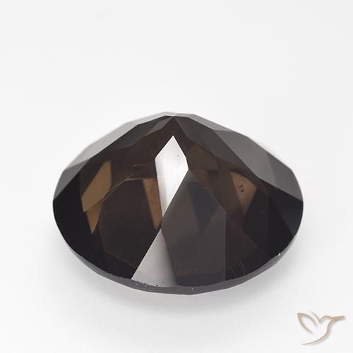 Quarzo fumé Marrone medio naturale da 13.52 ct, Rotondo, VVS-VS