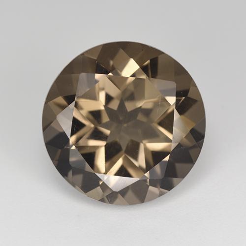 Quarzo fumé naturale marrone da 8,82 ct, taglio rotondo, VVS-VS