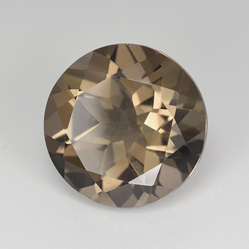 Quarzo fumé naturale marrone da 8,82 ct, taglio rotondo, VVS-VS