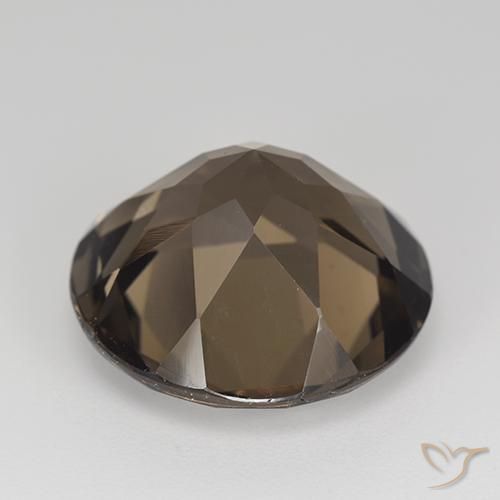Quarzo fumé Marrone medio-scuro naturale da 12.79 ct, Rotondo, VVS-VS