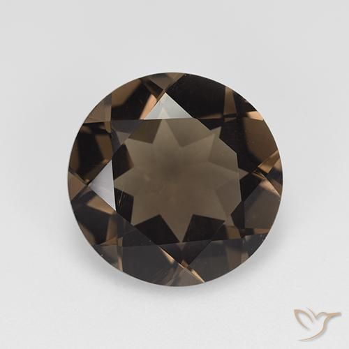 Quarzo fumè Marrone medio naturale da 7.63 ct, Rotondo, VVS-VS