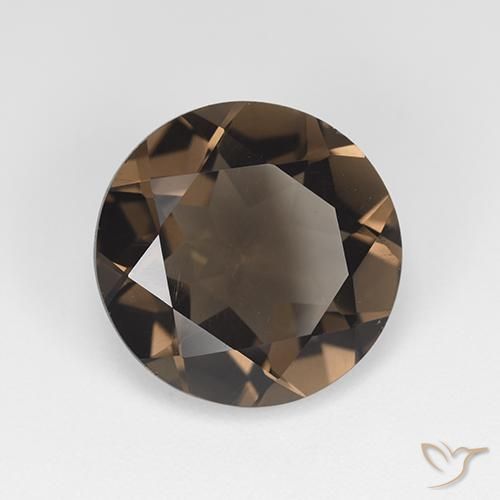 Quarzo fumè Marrone medio naturale da 7.63 ct, Rotondo, VVS-VS