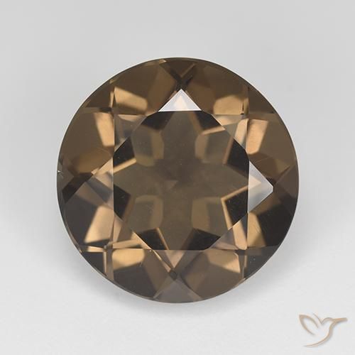 8.91ct Naturale Marrone medio-scuro Quarzo fumé, Rotondo, VVS-VS