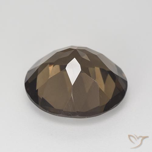 Quarzo fumé Marrone medio-scuro naturale da 8.91 ct, Rotondo, VVS-VS