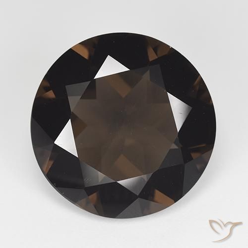 11.69ct Naturale Marrone cioccolato Quarzo fumé, Rotondo, VVS-VS