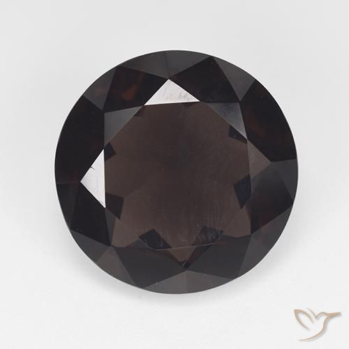 11.15ct Naturale Marrone scuro Quarzo fumé, Rotondo, VVS-VS