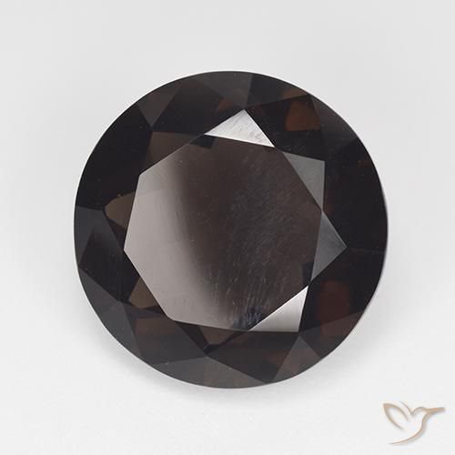 Quarzo fumé Marrone scuro naturale da 11.15 ct, Rotondo, VVS-VS