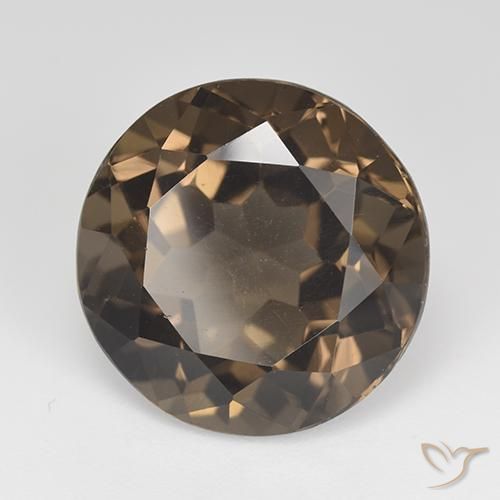Quarzo fumé Marrone cioccolato naturale da 14.30 ct, Rotondo, VVS-VS