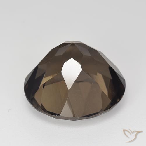 Quarzo fumé Marrone cioccolato naturale da 14.30 ct, Rotondo, VVS-VS
