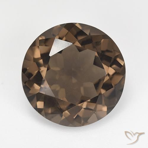 12.70ct Naturale Marrone cioccolato Quarzo fumé, Rotondo, VVS-VS