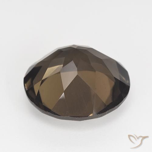 Quarzo fumé Marrone cioccolato naturale da 12.70 ct, Rotondo, VVS-VS