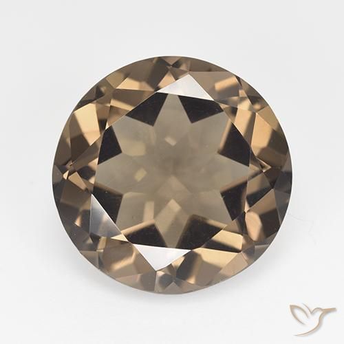 11.84ct Naturale Marrone Noce Quarzo fumé, Rotondo, VVS-VS