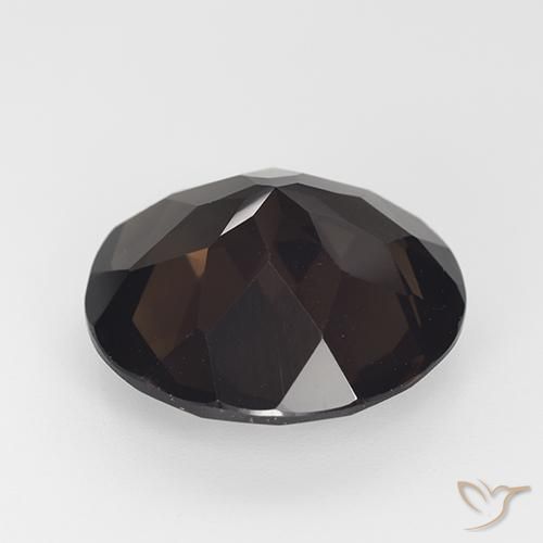 Quarzo fumé Marrone scuro naturale da 11.91 ct, Rotondo, VVS-VS