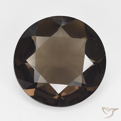 Quarzo fumé ombra marrone naturale da 12,76 ct, taglio rotondo, VVS-VS