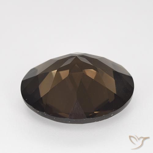 Quarzo fumé ombra marrone naturale da 12,76 ct, taglio rotondo, VVS-VS