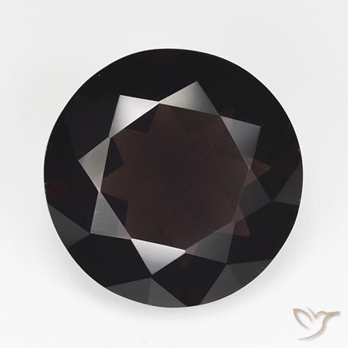 12.25ct Naturale Marrone scuro Quarzo fumé, Rotondo, VVS-VS