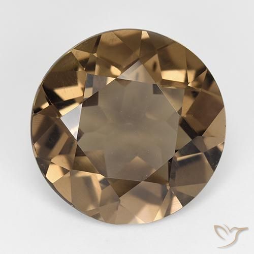 13.68ct Naturale Pan di zenzero marrone Quarzo fumé, Rotondo, VVS-VS