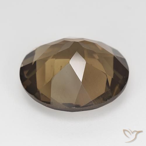 Quarzo fumé Pan di zenzero marrone naturale da 13.68 ct, Rotondo, VVS-VS