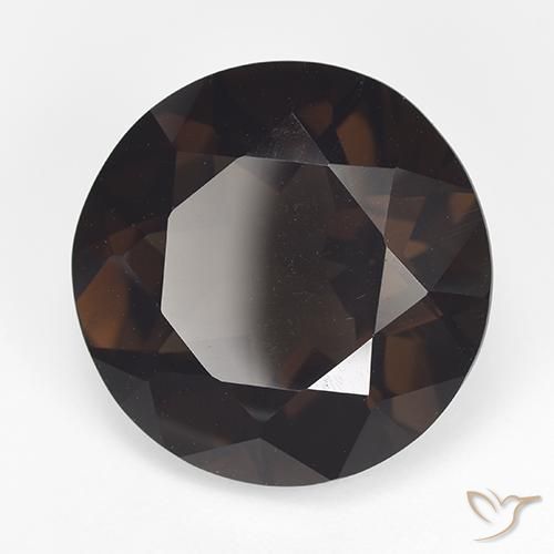 Quarzo fumé Marrone cioccolato naturale da 13.90 ct, Rotondo, VVS-VS