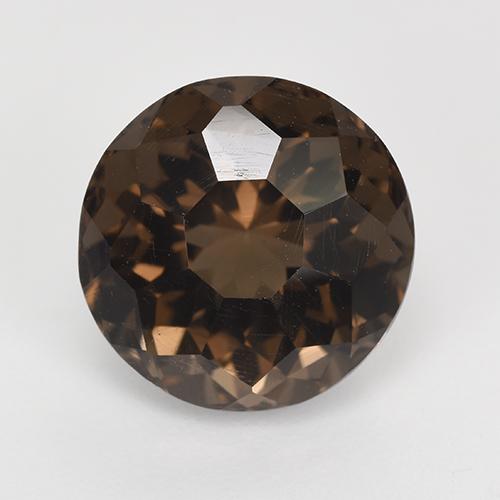 Quarzo fumé naturale marrone da 5,28 ct, taglio rotondo, VVS-VS